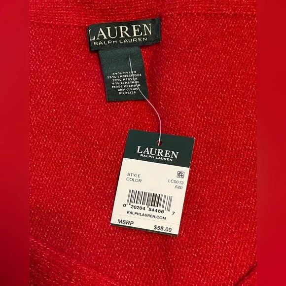 LAUREN Ralph Lauren wool scarf shawl wrap - Picture 3 of 3